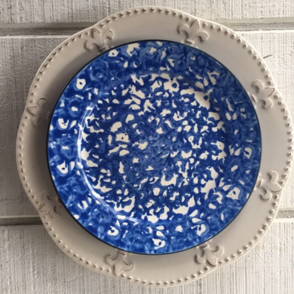 Vintage Stangl Town and Country Blue Salad Plate